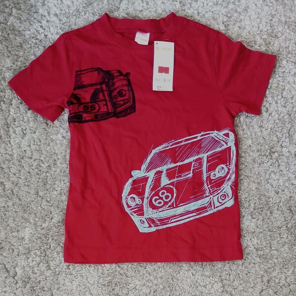 gymboree 車柄 刺繍 Tシャツ サイズ100 110 レッド 赤 未使用 タグ付き ギャップ UNIQLO