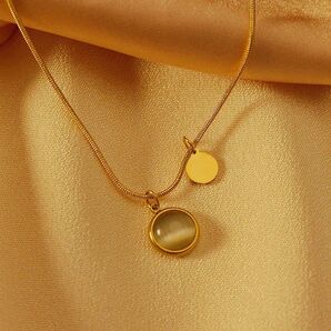 女性用 レディース ファッショナブル かわいい ゴールドペンダント ネックレス シンプルデザイン622355