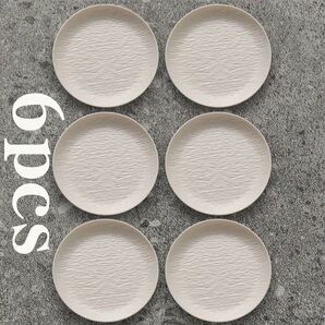 【6個セット】丸型 ポリプロピレン プレート 朝食 スナック アウトドア 電子レンジ対応 食器セット274241