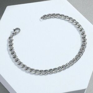 ミニマリスト チェーン ブレスレット メンズ シルバー シンプル お洒落 ファッション アクセサリー190450