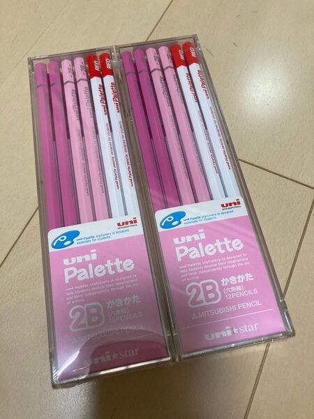 新品未使用 uni Palette かきかた鉛筆 2B 12本×2個セット④