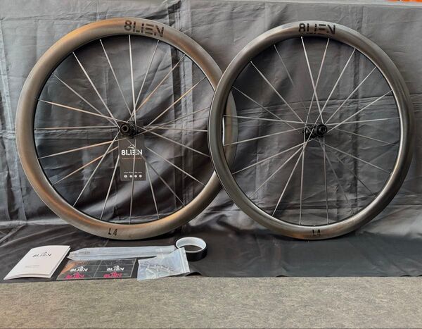 8LIEN(エイリアン)L4 Disc Carbon ホイール前後セット・カーボンホイール(ブラックデカール) シマノフリー