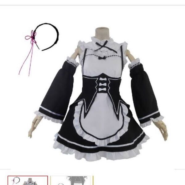 ボディライン リゼロ レム メイド服 コスプレ衣装 Mサイズ