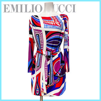 緑林シリーズ 【Emilio Pucci】総柄SILKキルティング ブラトップ