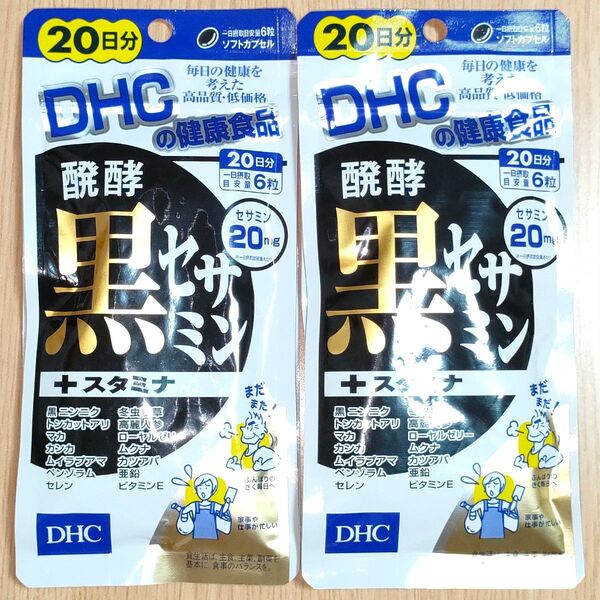 DHC 発酵黒セサミン+スタミナ 20日分 120粒×2袋