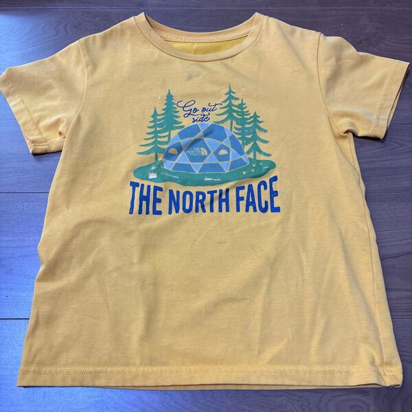 ノースフェイス イエロー キッズてTシャツ