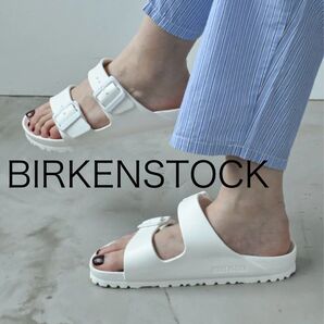 BIRKENSTOCK アリゾナ EVAサンダル 36/23cm 白ホワイト 軽量 海川プール レディース ビルケンシュトック中古