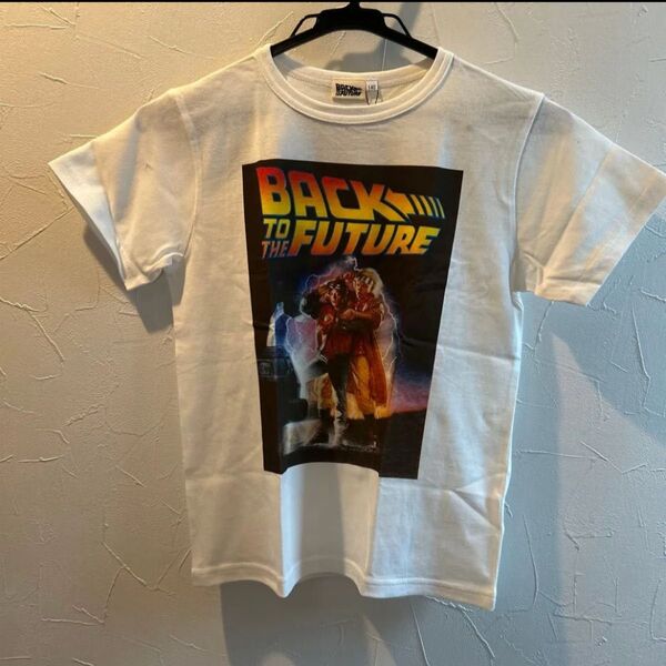 バックトゥザフューチャー キッズ 140 Tシャツ 半袖 マーキーズ 子ども 男の子 女の子 ホワイト バックプリント