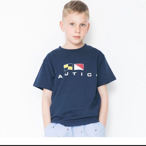 ノーティカ Tシャツ キッズ 子供 140 半袖 NAUTICA ネイビー 子ども 男の子 女の子 紺色