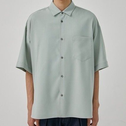 新品「PUBLIC TOKYO コンフォートリラックスハーフスリーブシャツ」L(パブリックトウキョウ)」