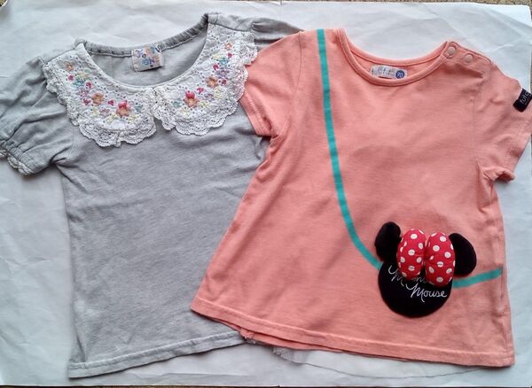半袖 Tシャツ 90 フタフタ フォーティーワン 2枚セット キッズ 半袖Tシャツ 女の子 ミニーマウス ミッキー ディズニー