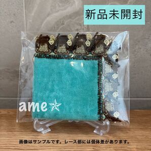 新品 ◎ 近沢レース × マーロウ 限定 コラボ ハンカチ 水色 青
