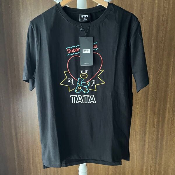 新品タグ付 BT21 BTS 防弾少年団 TATA Tシャツ ブラック