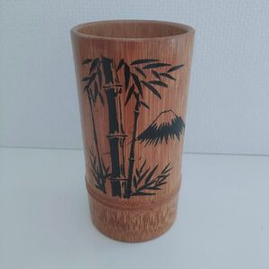 竹製 カップ 富士山