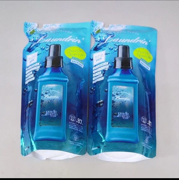 ランドリン 柔軟剤 フレッシュモヒートの香り 詰替用480ml×2個セット 数量限定品