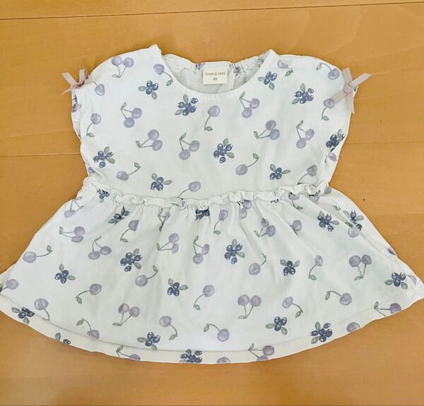 アカチャンホンポ 女の子 半袖トップス Tシャツ さくらんぼ柄 95