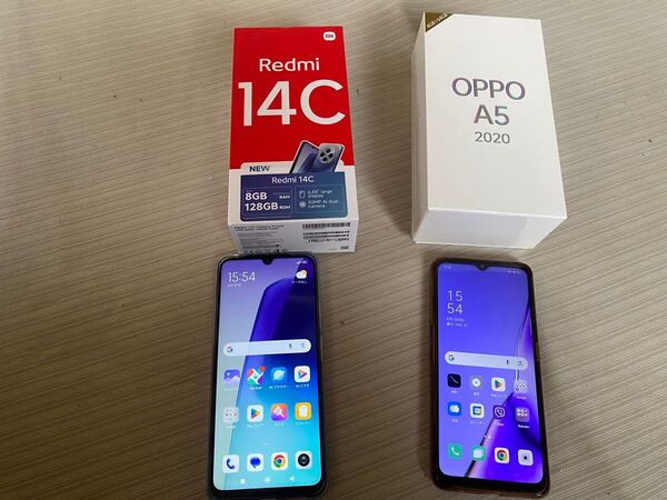 SIMフリーOPPO A5 2020 と REDMI 14C