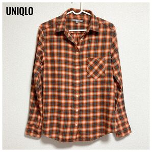 美品 Uniqlo ユニクロ レディース トップス フランネル シャツ 長袖 チェック柄