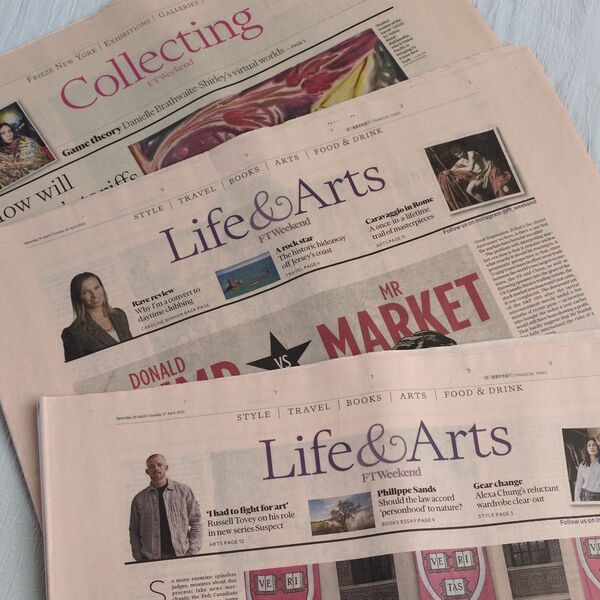 英字新聞 FINANCIAL TIMES週末版 3部 英語学習 ラッピング サーモンピンク