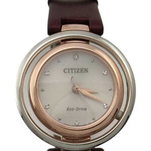 【稼働】CITIZEN E031-R010018 エコドライブ レディース腕時計