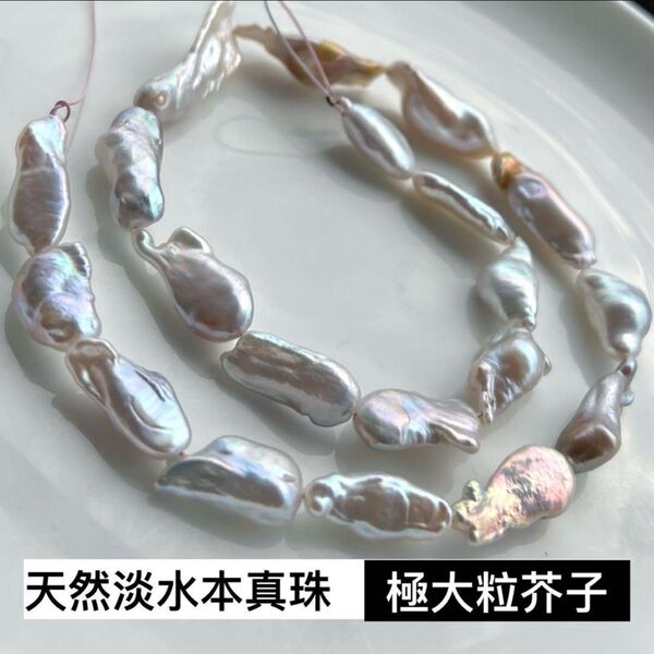 希少!艶!天然淡水本真珠 天然色 虹色 極大粒芥子パール ジュエリールース レア アクセサリーネックレス 金具追加完成品対応可能