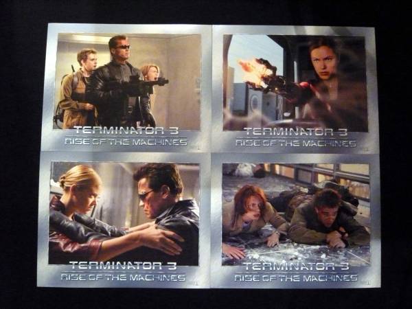 بطاقة اللوبي الأصلية من Terminator 3، النسخة الأمريكية، مجموعة كاملة من 9 قطع, فيلم, فيديو, السلع المتعلقة بالفيلم, تصوير