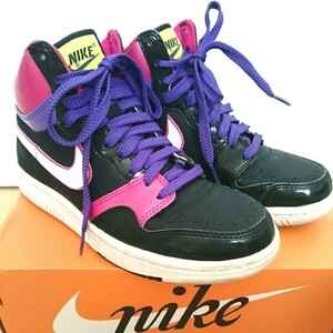 NIKE COURT FORCE 24.5 ブラック×ピンク
