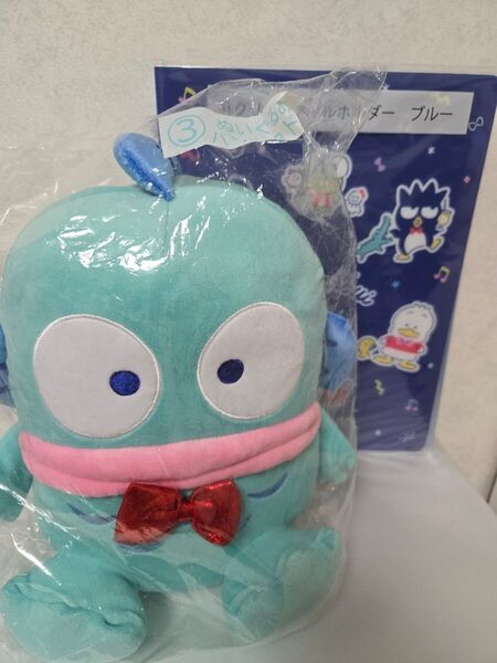 サンリオ 当たりくじ はぴだんぶい ぬいぐるみクリアファイルホルダー ハンギョドン