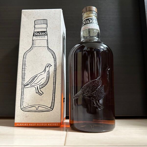 終売 極美品 雷鳥ボトル フェイマスグラウス ネイキッドグラウス 1000ml 1L ボトル 箱付