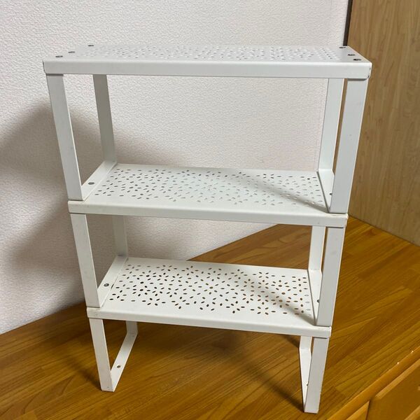IKEA 3段収納棚 白 ホワイト インテリア