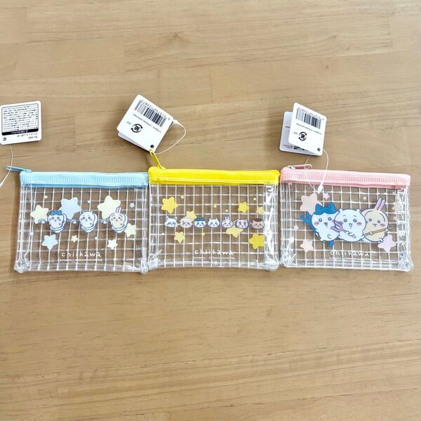新品◇ちいかわ キャンドゥ Cando ミニメッシュポーチ 3種 セット ちいかわ うさぎ ハチワレ モモンガ
