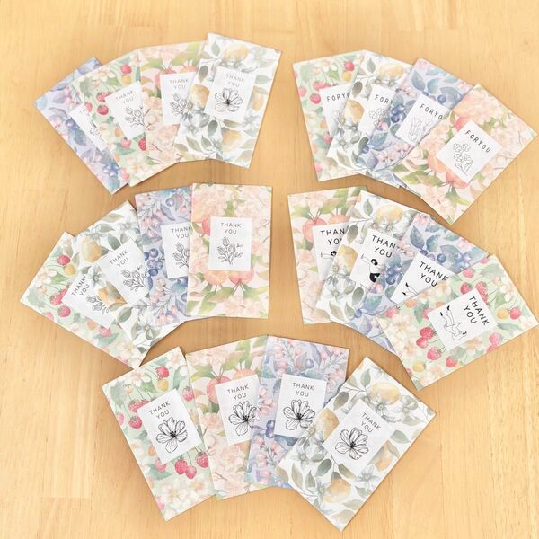 匿名配送◇ポチ袋 Thankyou Foryou 20枚セット ハンドメイド プチギフト サンクスギフト おまけ ぽち袋