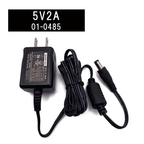 ACアダプター 5V/2A AC100V 01-0485