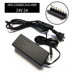 ACアダプター24V/2A 【8種L字コネクタセット】XKD-Z2000IC