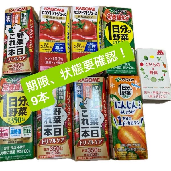 カゴメ 野菜一日これ一本 無添加 にんじんしょうが トマト ジュース 他9本
