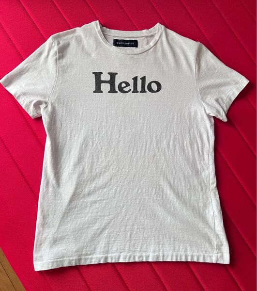 マディソンブルー Hello Tシャツ 01 ホワイト