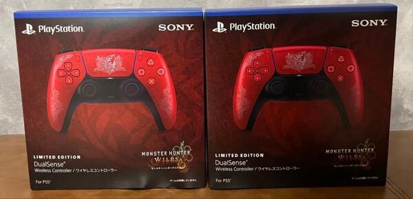 新品未開封 DualSense ワイヤレスコントローラー “モンスターハンターワイルズリミテッドエディション 2点セット PS5