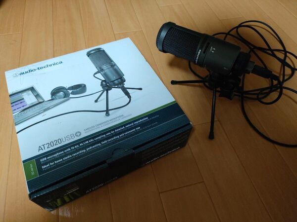 AudioTechnica AT2020USB+(USBコンデンサーマイク)本体+スタンド+ケーブルセット