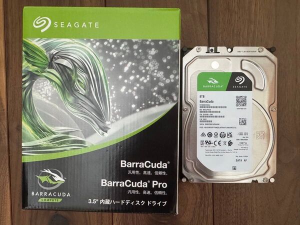 【ほぼ未使用】HDD SEAGATE BarraCuda ハードディスク 内蔵 5400rpm ST8000DM004 ②