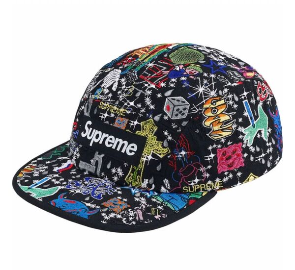 Supreme AOI Embroidered Camp Cap "Black"