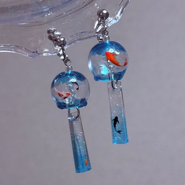 ①⑤ 鯉 風鈴 アクセサリー ハンドメイド