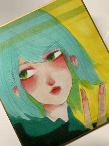 Art hand Auction ☆Colored paper☆Pen drawing☆Hand-drawn illustration☆Copic Ciao☆, comics, anime goods, hand drawn illustration