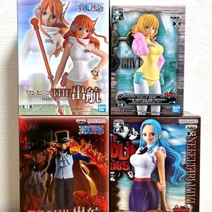 【ワンピース フィギュア 4点セット ナミ・ステューシー ビビ・サボ】新品・未開封品・送料無料・匿名ダンボール発送