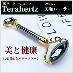 テラヘルツ 美顔ローラー フェイスローラー ダブルヘッド フェイスマッサージ 小顔ローラー 美肌