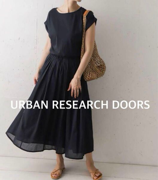 URBAN RESEARCH DOORS アーバンリサーチドアーズ コットンギャザーワンピース 美品