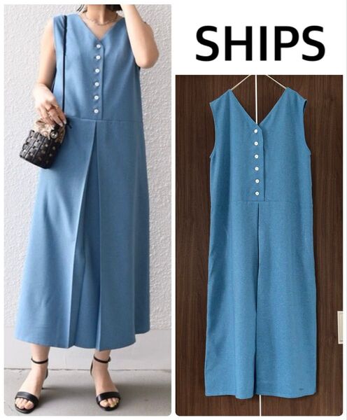 1回のみ着用 SHIPS 前後 2way ジャンスカ ワンピース 極美品