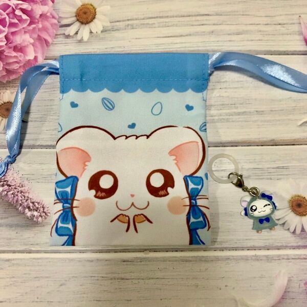 とっとこハム太郎 めじるしアクセサリー 巾着 リボンちゃん