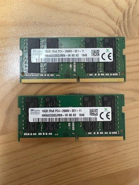 DDR4 32GB 16GB*2枚 SO-DIMM ノートPC用メモリ メモリ 送料無料