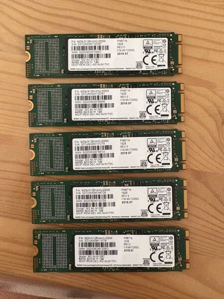 Samsung m2. SSD 128GB 5枚セット 送料無料 Samsung