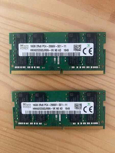 DDR4 32GB 16GB*2枚 SO-DIMM ノートPC用メモリ メモリ 送料無料